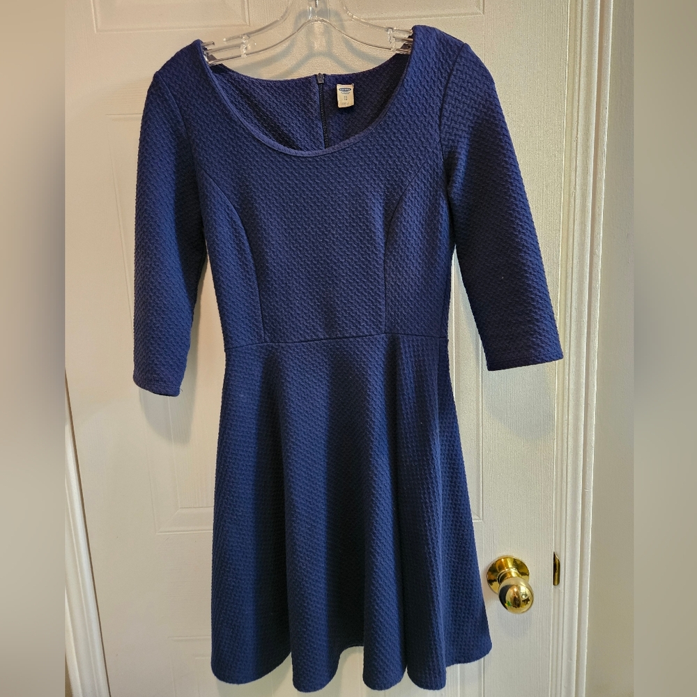 🌟$10 BUNDLED🌟 Old Navy Classic Blue Textured Dress